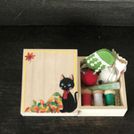 手のひらの裁縫箱「黒猫くんと秋」送料無料