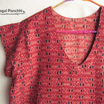 Khadi カディコットン ワンピース　レッド05