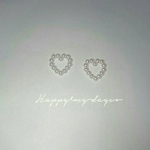 アクリルパール ♡ハート♡ 樹脂ピアス