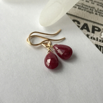 ルビーのピアス〈A〉14kgf