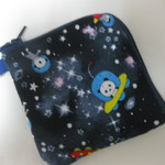 パンダ君宇宙へ行く!!　ハーフウォレット　L字ファスナー　サブのお財布に