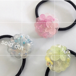 紫陽花のヘアゴム