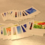 限られた時間を残したポラロイド形の写真シール