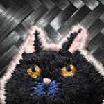 一点物【黒猫ちゃん　刺繍ブローチ】一点物　猫　