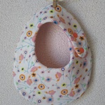 『ラスト1点』オーガニックコットンのふわふわスタイ☆花と小鳥