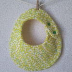 『ラスト1点』オーガニックコットンのふわふわスタイ☆黄色いミモザ