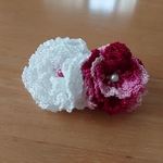 ＊組合せ自由＊   手編み お花のバレッタ(ダブル)