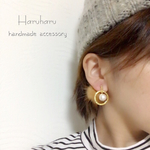 【選べる6color】ミンクファーとコットンパールの大人ピアス