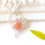 SALE!! ☆〔silver925 〕ピンク・オパールのハート・ネックレス