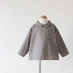 ［予約作品］BROWN CHECK バックボタンシャツ 90