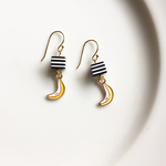 【再販17】送料無料 イヤリングページ  バナナ×ボーダーピアス