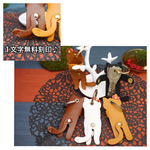 ☆1文字刻印無料☆ネコ☆キーケース☆ペア☆ブラック☆本革☆レザー☆セミオーダー☆ヌメ革☆猫☆