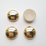 【15mm 2個】アクリル　カボション　ラウンド（ゴールド）