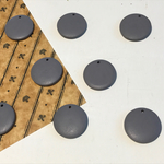 ウッド チャーム サークル グレー 8個 25mm
