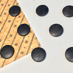 ウッド チャーム サークル ブラック 8個25mm
