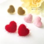 LOVE❤︎ fur heart pierce*° パールキャッチ
