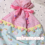 ゆめかわいい巾着♡大きいサイズ♡入園入学♡お着替え袋♡