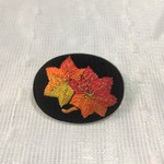 紅葉（もみじ）の刺繍の帯留めNo6