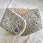 ネックウォーマー　  紫花刺繍