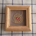 ＊ほおずきの刺繍ミニ額＊