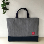 送料込み！シンプルデニムレッスンバッグ