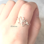 Butterfly ring　シルバー