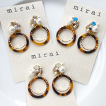 【SALE】上品ビジュー＊べっこうのイヤリング/ピアス