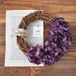 *french grape purple wreath -アンティークな洋書と一緒に♪-