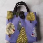 北欧風ミニトートバッグ　ポケットに北欧ビンテージｃｏｔｔｏｎ使用　ｂｙ　ｎｙａｎｍｏｓ