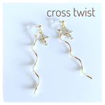 cross twist ノンホールピアス