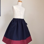 ウールのスカート（赤×チェック）　100・110・120・130サイズ