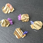 [オーダー用]本物の花びらと真鍮のピアス（片耳）