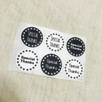 サンキューシール1sheet48枚(モノトーン)送料込