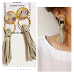 ドライフラワータッセルピアス
