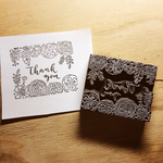 【送料無料】イマジネリフラワーthank you ワンポイント 消しゴムはんこ