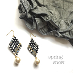 再販50♡【特集掲載】◇glen check × cottonpearl earrings◇