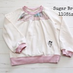 [110]SALE価格♪みるく＆いちごカラーの女の子ラグランプルオーバー
