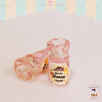 《⍋限定販売⍋》小人の食べかけ❁蜂蜜小瓶 淡色ストロベリーピンクタイプ (ミニチュア・ドールハウス)