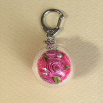 まんまるお花のキーホルダー