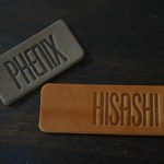 どんな刻印する!?　レザープレート（3センチ×8センチ1行）2個セット