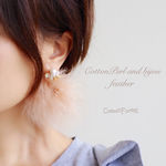 featherコットンパールとビジュー