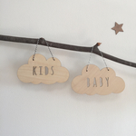 雲のウォールデコ　kids baby