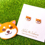 【セット販売/3柄展開】柴犬のブローチ＆ピアス（イヤリング変更可）セット