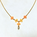 金木犀のネックレス*綴花 ＊つまみ細工＊