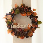 秋の紅葉いっぱいのWelcomeリース