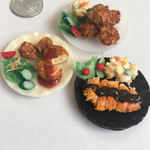  ミニチュアフード   トンカツ  コロッケ 唐揚げ 3点