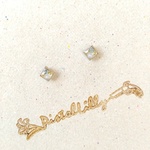 No.5638 送料込♥金縁スクエアピアス