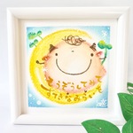 原画   癒し絵 お月様としずくちゃん No.32