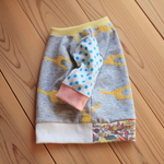 【80】ガラガラmix　キリンさんの7分袖Tシャツ