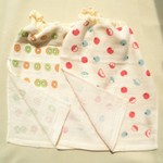 【２枚折り】ネームタグ付　２枚セットタオルエプロン可愛い果物